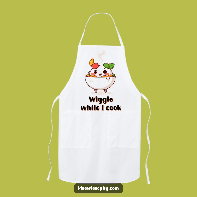 Funny Fajita Bowl Apron: Cute Wiggling Kitchen Fun for Foodies