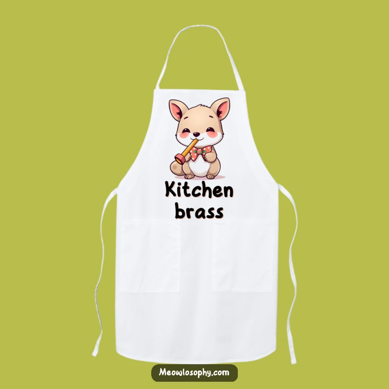 Funny Kazoo Animal Apron: Festive Bowtie Chef Style for a Hilarious Kitchen Gift