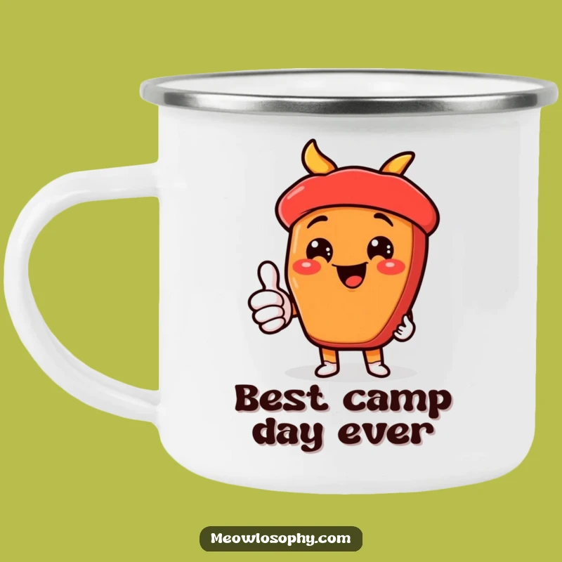 Funny Kawaii Fajita Camping Mug: Cheesy Outdoor Food Fun