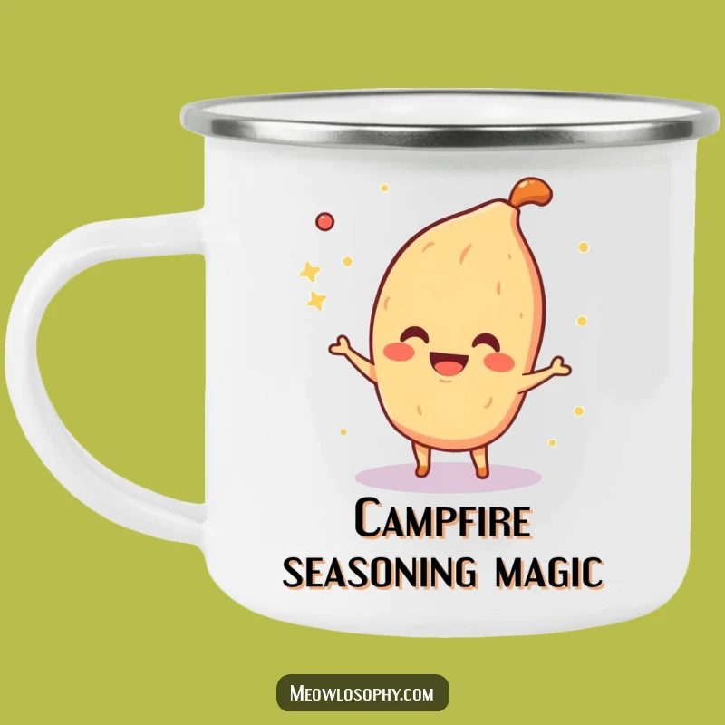 Funny Fajita Spice Sparkle Camping Mug, Outdoor Magic Fuel, Hilarious Travel Mug