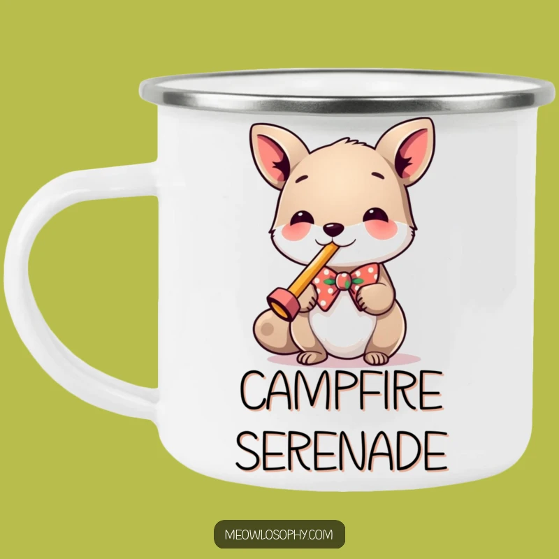 Funny Kazoo Animal Camping Mug: Festive Bowtie Adventure for a Hilarious Outdoor Gift