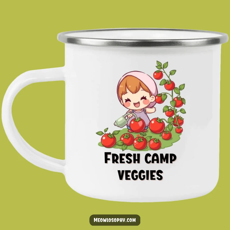 Funny Gardener Camping Mug: Hilarious Outdoor Tomato Watering Fun