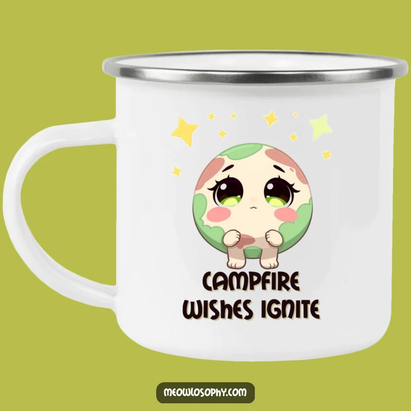 Funny Earth Starry Eyes Camping Mug - Durable & Dreamy Outdoor Gift