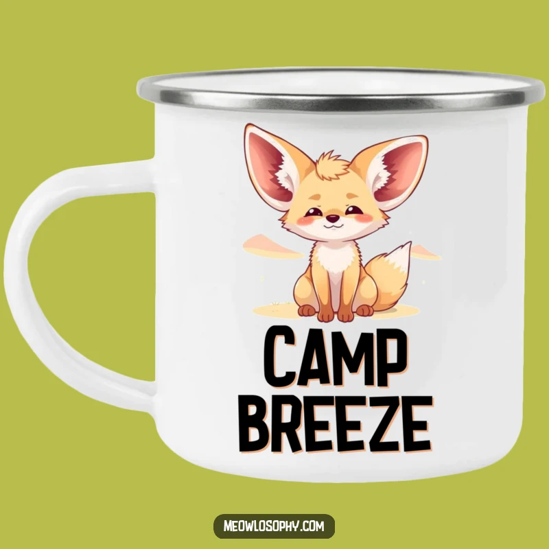 Funny Fennec Fox Camping Mug: Relaxed Breeze for Outdoor Chill