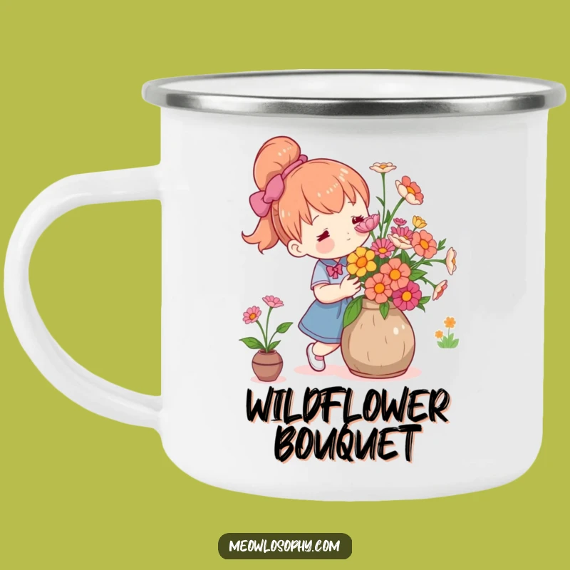 Funny Flower Arranger Camping Mug: Garden Brews, Outdoor Gift