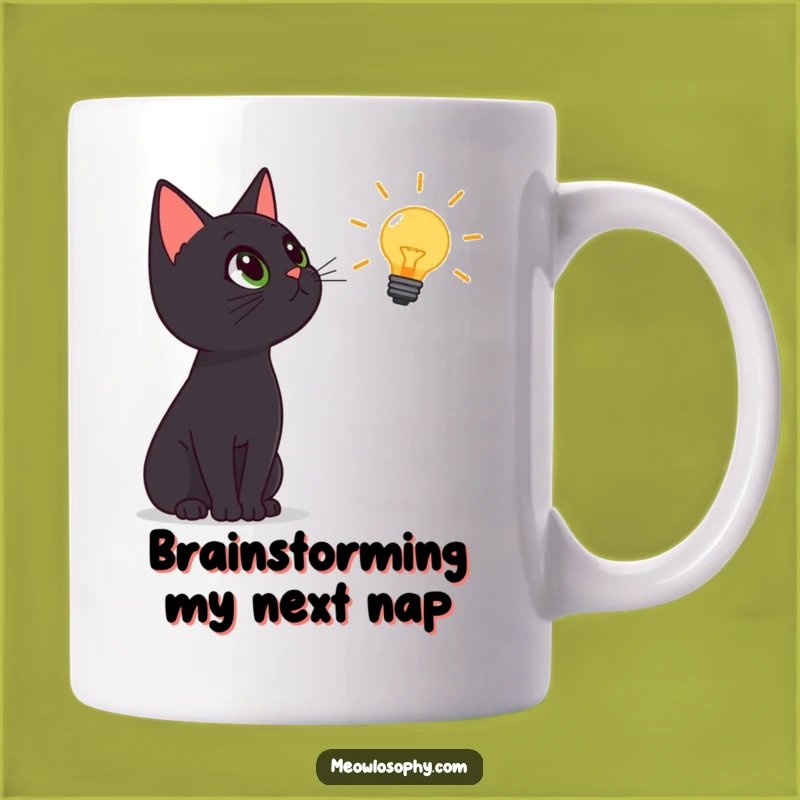Funny Black Cat Lightbulb Mug: A Magical Moment Gift for Cat Lovers