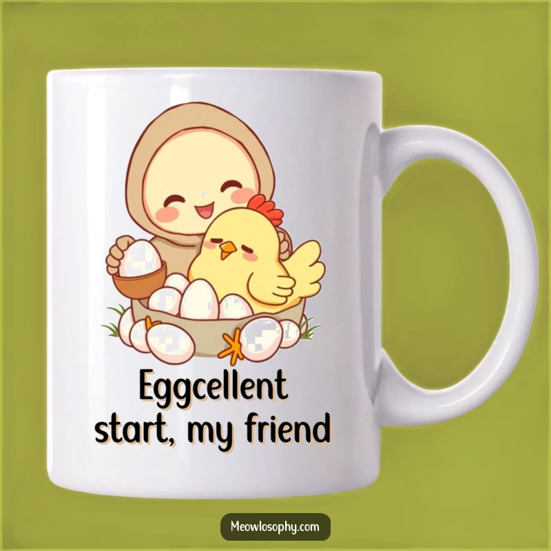 Funny Sleeping Chicken Egg Collector Mug: A Hilarious Gift for Farmers and Bird Lovers