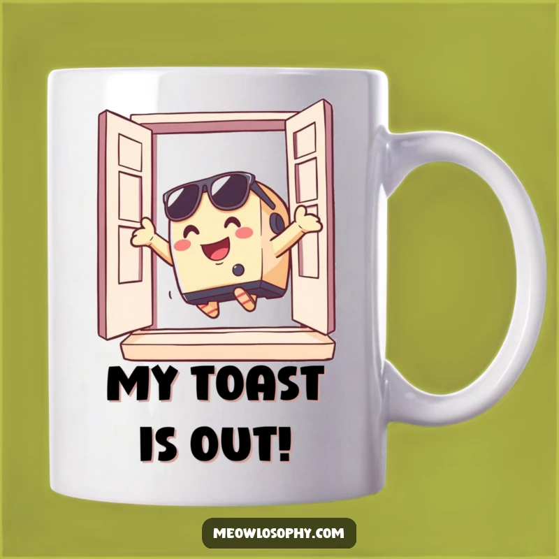 Funny Toaster Escape Mug: Hilarious Breakfast Gift for Appliance Antics