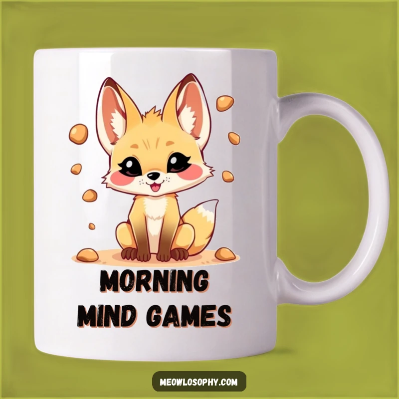 Funny Fennec Fox Juggling Mug: Playful Gift for Mischievous Souls