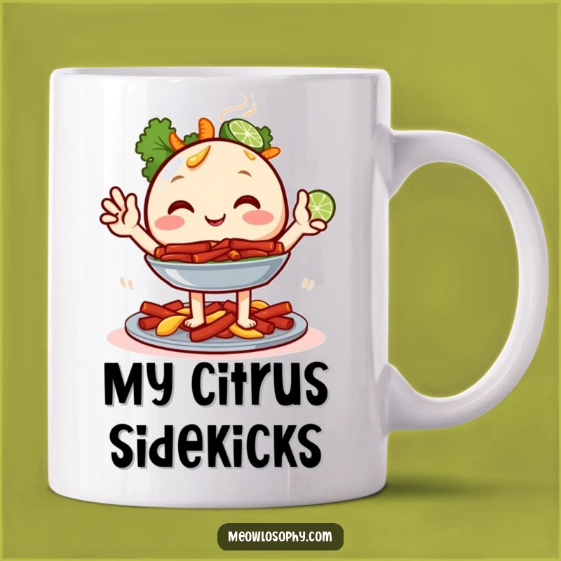 Funny Fajita Platter & Lime Gift Mug - Sizzling Humor for Food Lovers