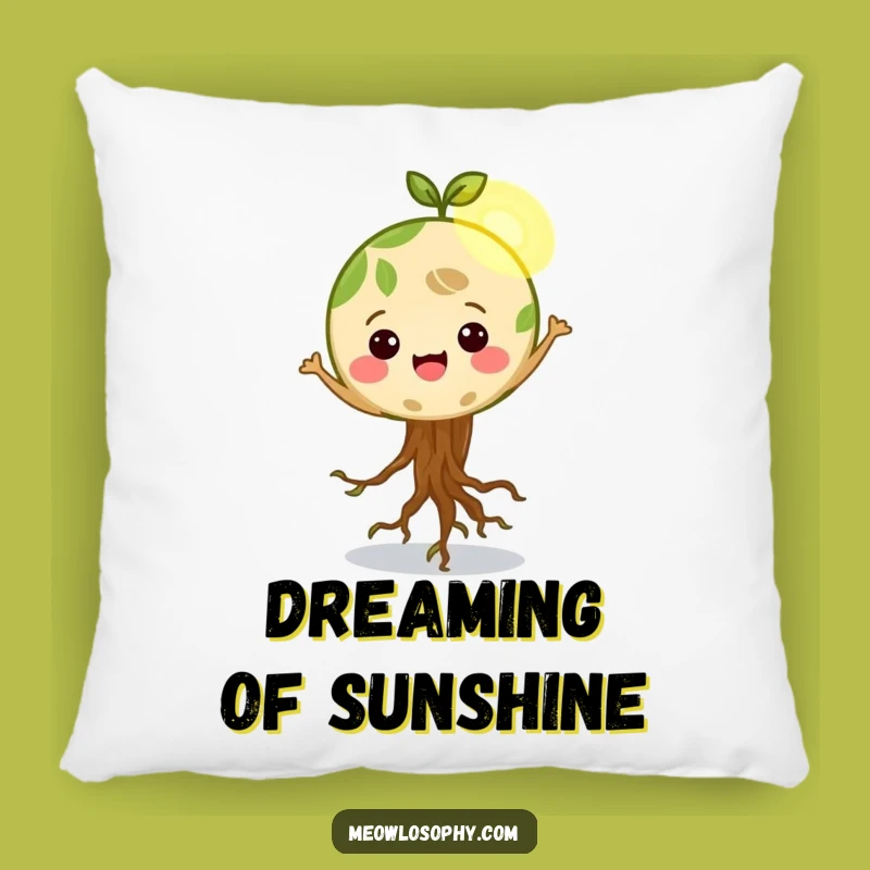 Cuddly Funny Earth Roots Dancing Pillow - Soft Eco Comfort