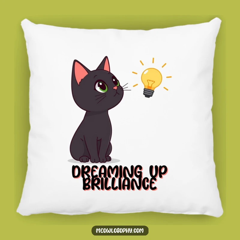 Funny Black Cat Lightbulb Pillow: Cozy Comfort and Curiosity's Delightful Gift