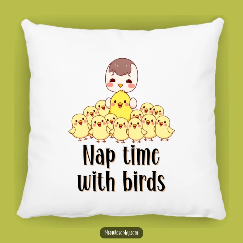 Funny Kawaii Bird Pillow: Cozy & Hilarious Cute Bird Feeding Accent