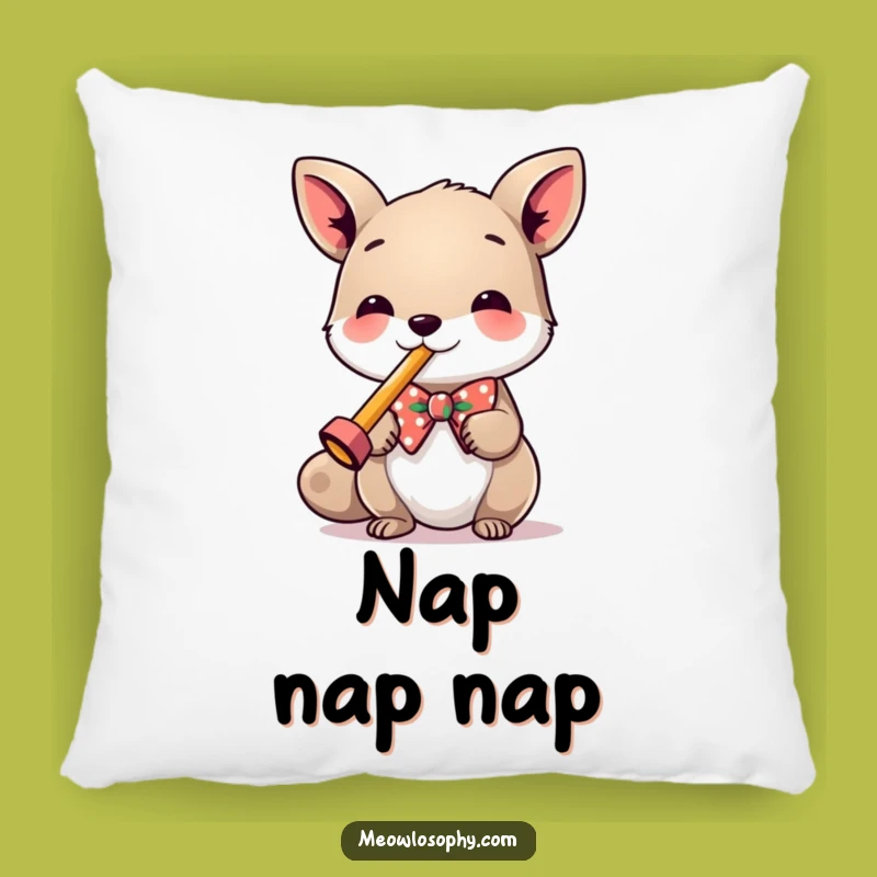 Funny Kazoo Animal Pillow: Festive Bowtie Comfort for a Hilarious Home Accent