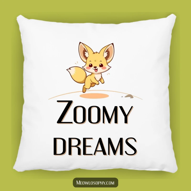 Funny Fennec Fox Pillow: Adorable Zoomie Cushion for Playful Comfort