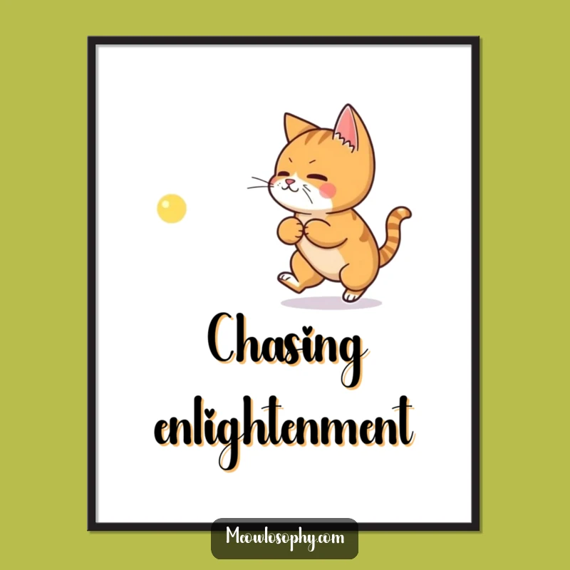 Instant Philosophy: Funny Ginger Cat Digital Art Print Gift
