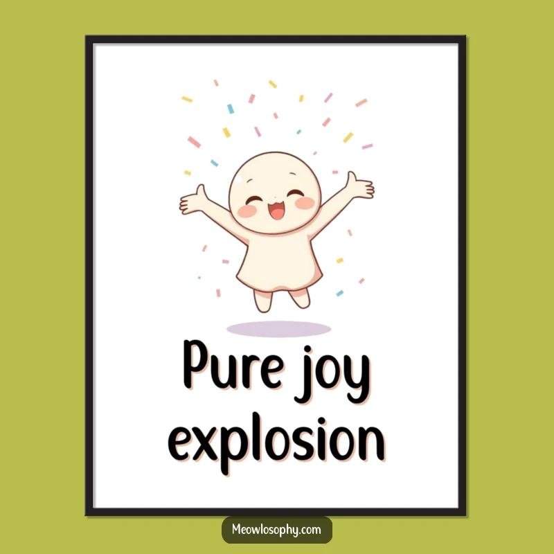 Funny Joyful Twirling Digital Art: Confetti Shower Celebration for a Hilarious Gift