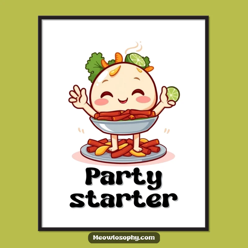 Funny Fajita Platter Digital Art - Hilarious Foodie Wall Decor Gift