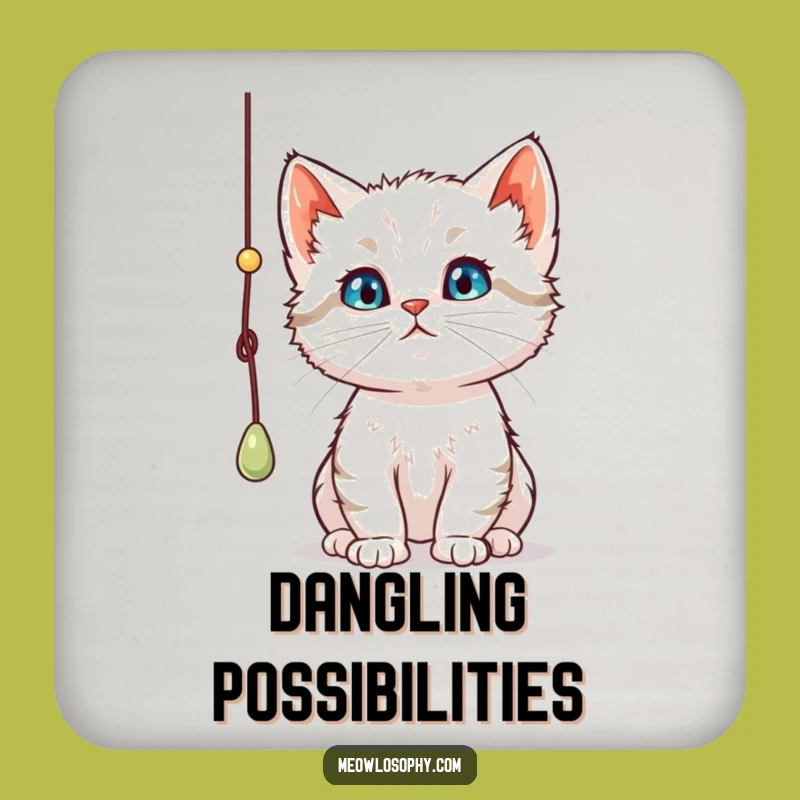 Funny Curious Kitten Drink Coaster: Thoughtful Cat Protection, Chic Home Decor