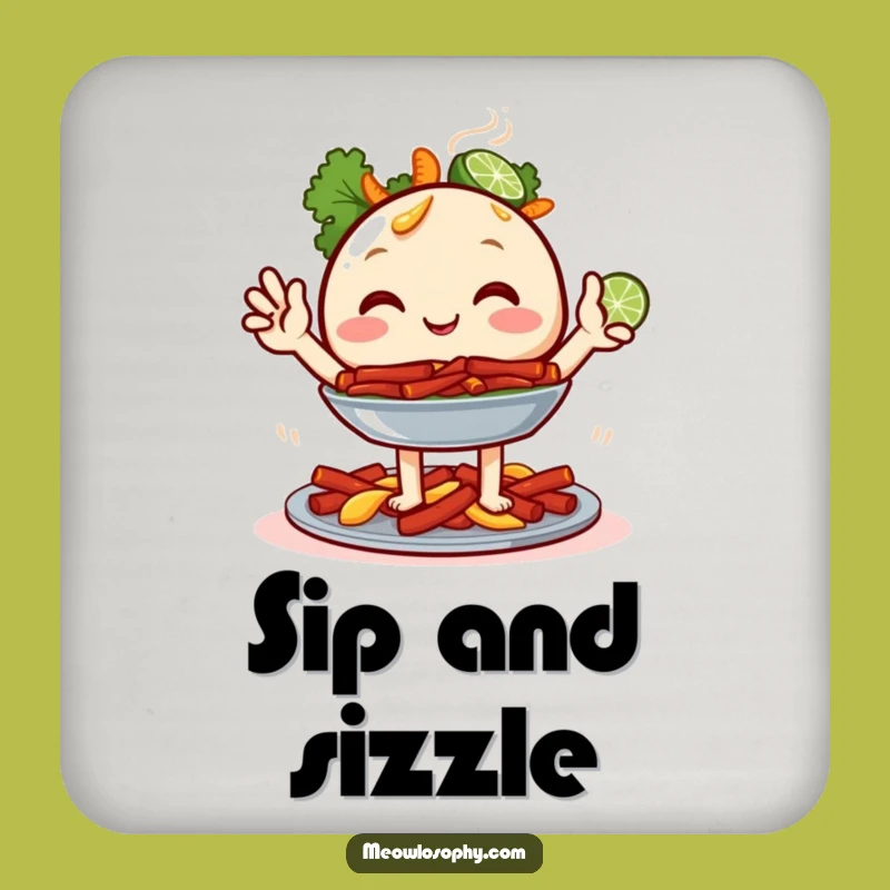 Funny Fajita Platter Coasters - Set of Hilarious Table Protection Gift