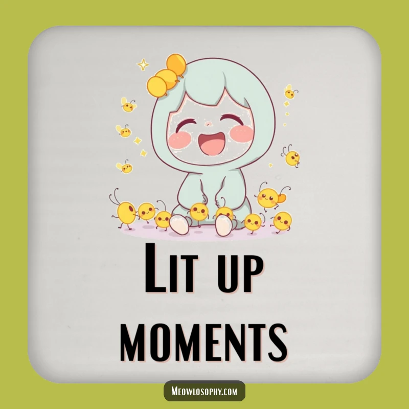 Funny Firefly Laugh Coasters: Cute Character Style for a Hilarious Drink Gift Set