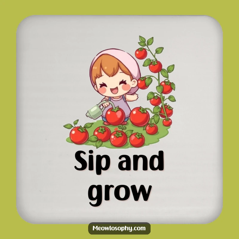 Funny Gardener Coasters: Hilarious Tomato Watering Protection for Tables