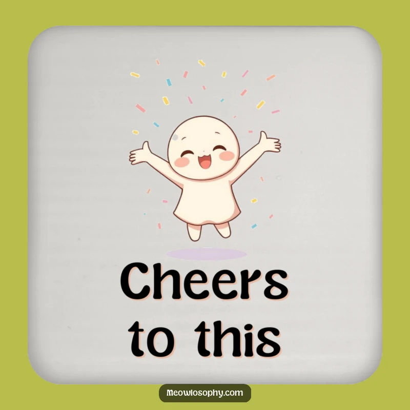 Funny Joyful Twirling Coasters: Confetti Shower Style for a Hilarious Drink Gift Set