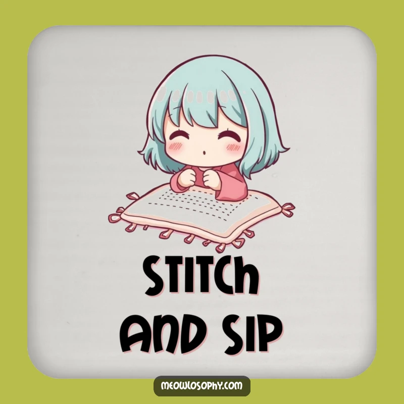 Funny Quilter Coaster: Stitcher's Surface Protection, Cute Craft Gift