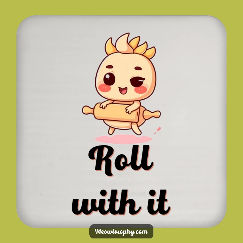 Funny Kawaii Fajita Coaster - Humorous Cute Foodie Drink Protector, Novelty Gift