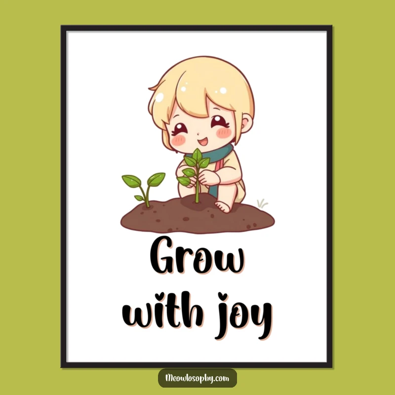 Funny Gardener Poster: Hilarious Growth Scene to Brighten Your Space