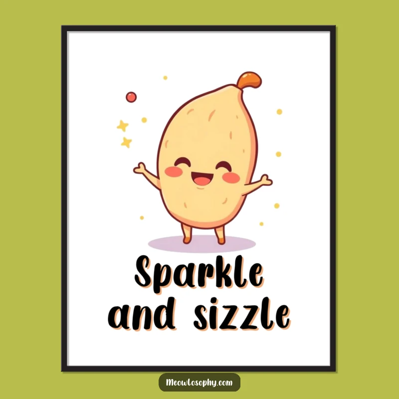 Funny Fajita Spice Sparkle Poster, Magical Wall Art, Humorous Decor, Funny Gift