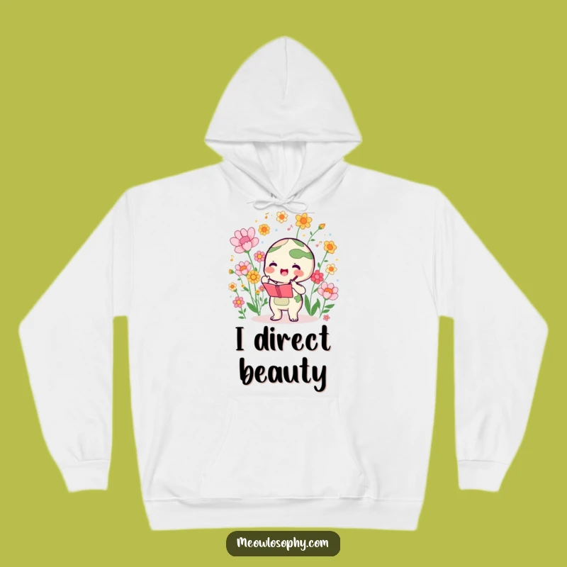 Cozy Funny Earth Conducting Flowers Hoodie: Stay Warm with Harmonious Blooms and Joyful Vibes
