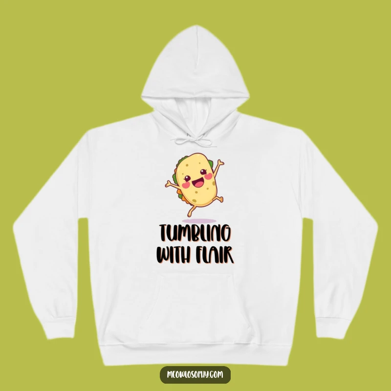 Funny Cartwheeling Tortilla Hoody - Cozy Fiesta Sweatshirt, Perfect Humorous Gift
