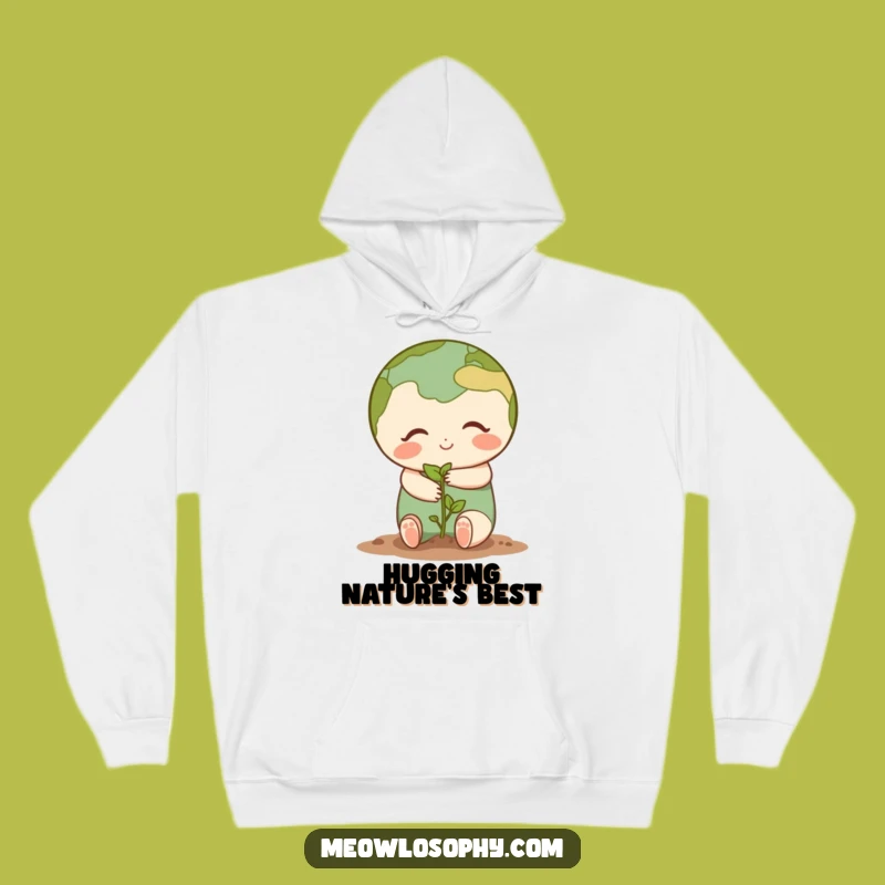 Funny Earth Seedling Hug Hoodie - Cozy & Caring Gift