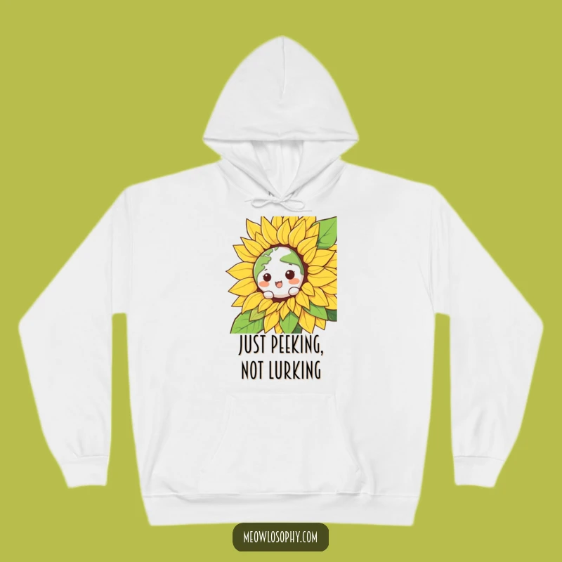 Funny Kawaii Earth Sunflower Hoodie - Cozy & Hilarious Gift for All