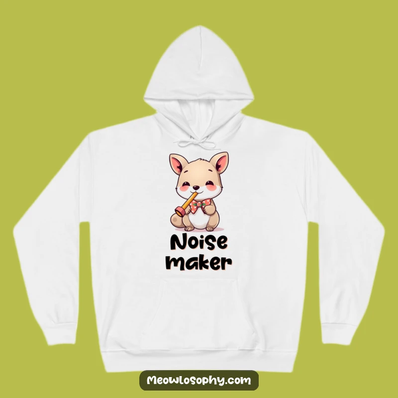 Cozy Funny Kazoo Animal Hoodie: Festive Bowtie Comfort for a Hilarious Gift