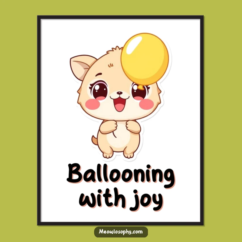 Free Printable Excited Balloon Wall Art: Fun Downloadable Decor for a Cheerful Space!