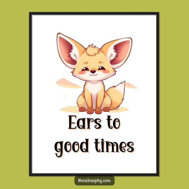 Free Printable Fennec Fox Wall Art: Cool Desert Breeze Downloadable Art