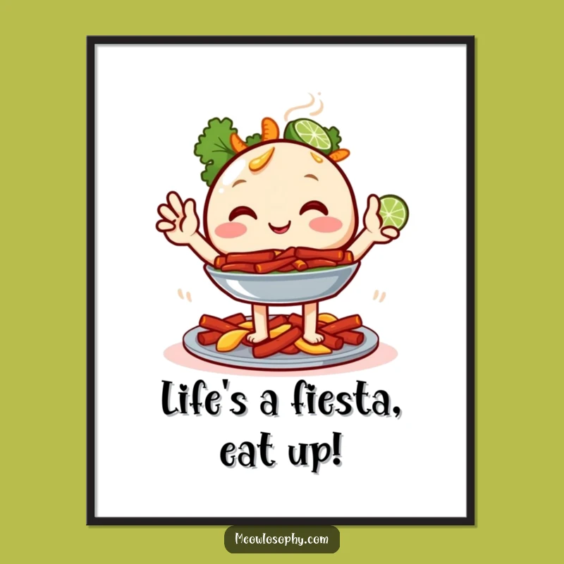 Free Printable Fajita Art: Hilarious Foodie Decor, Downloadable DIY Wall Art