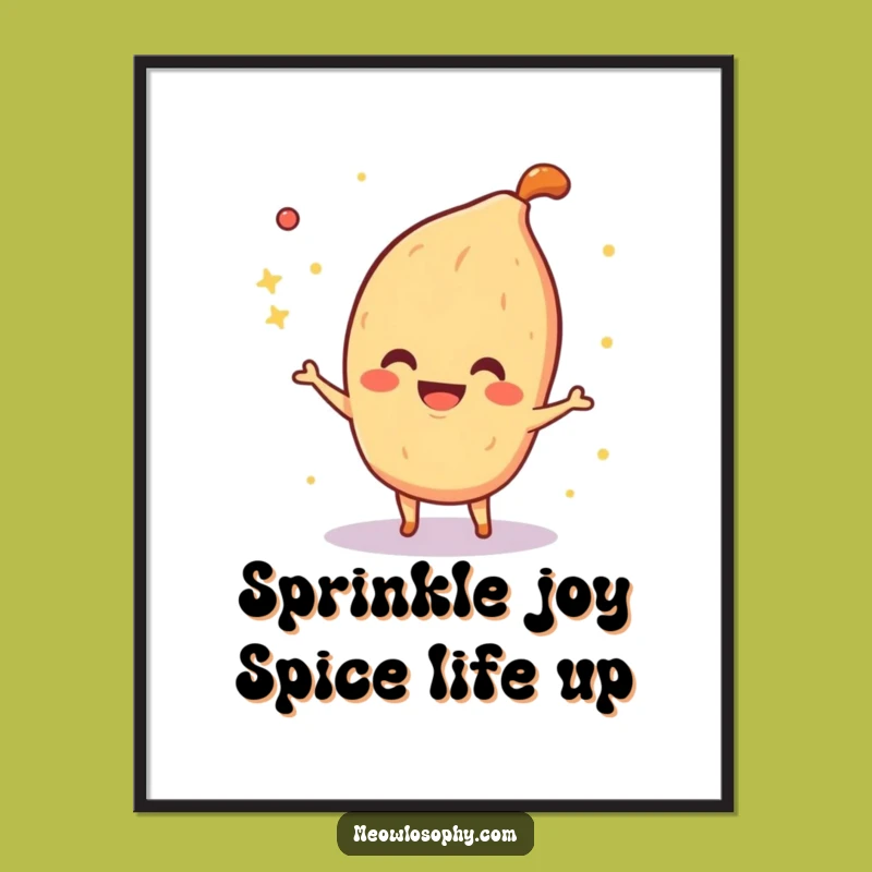 Free Printable Wall Art: Sparkly Fajita Spice Poster, a Whimsical, Downloadable Art Piece for a Lively Kitchen