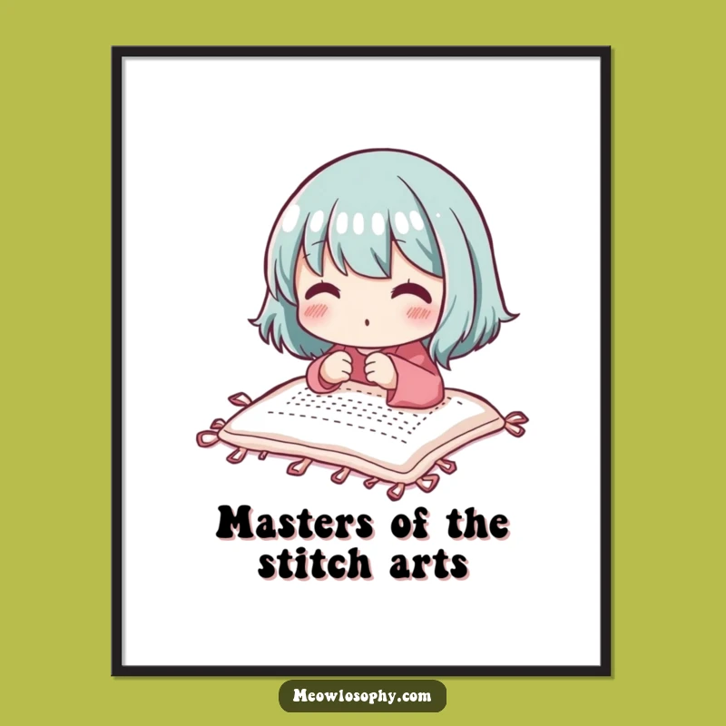Funny Free Printable Wall Art: Cute Stitcher Quilt Downloadable Crafty Art Gift