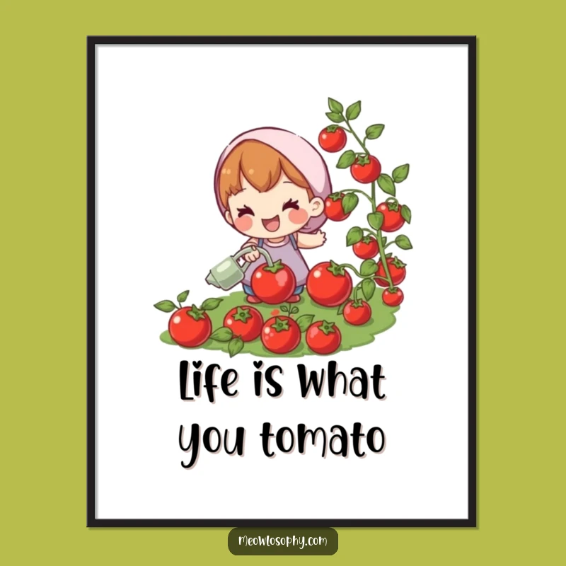 Funny Free Printable Wall Art: Tomato Gardener for Humorous Downloadable Decor