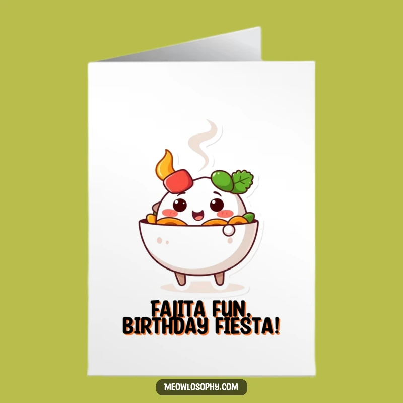 Free Printable Birthday Card: Wiggling Fajita Bowl, Deliciously Funny Downloadable