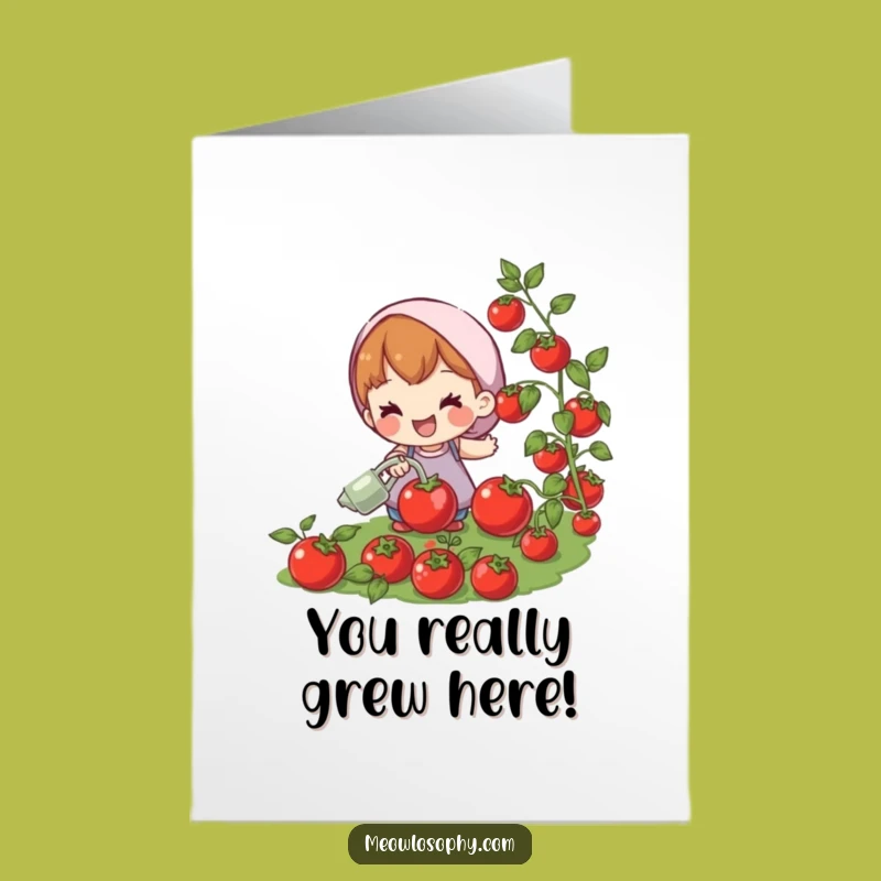 Free Printable Congrats Card: Growing Success with Tomato Gardener Downloadable Gift