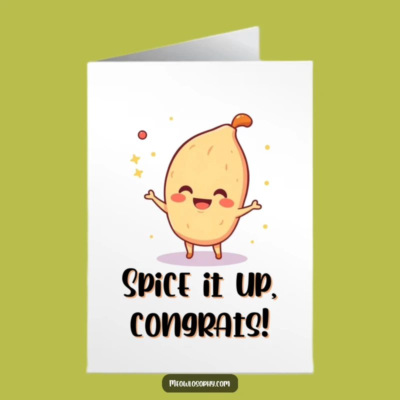 Free Printable Congrats Card: Sparkly Fajita Spice Celebrating Success with Flair, Humorous Downloadable