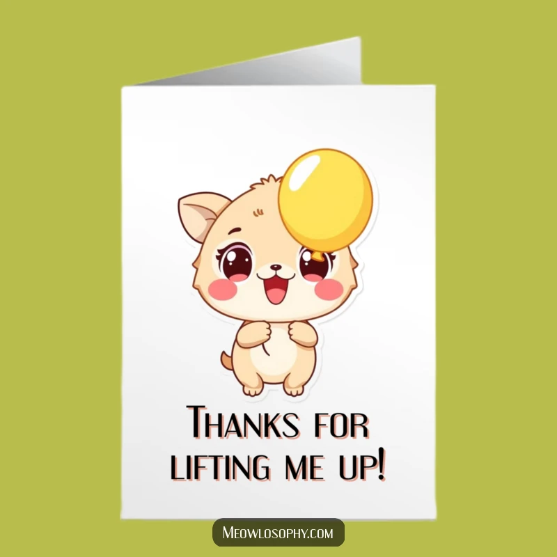 Free Printable Thank You Balloon Card: Cheerful Downloadable Gift for Sweet Appreciation!