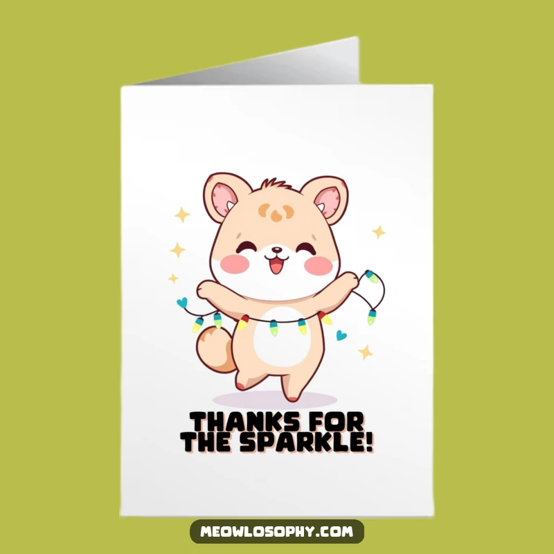 Free Printable Thank You Lights Card: Whimsical Downloadable Gift for Sweet Thanks!
