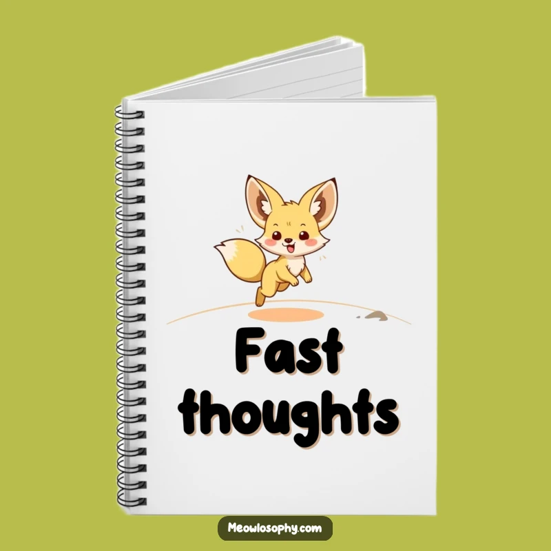 Funny Fennec Fox Notebook: Adorable Zoomie Journal for Energetic Ideas