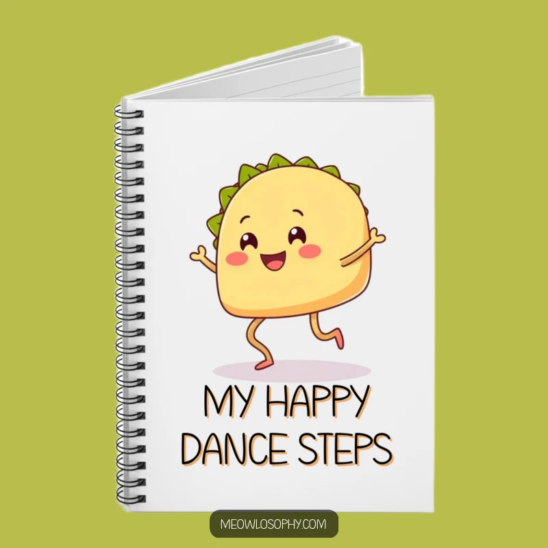 Funny Dancing Taco Writer Notebook - Fiesta Journal, Perfect Humorous Gift