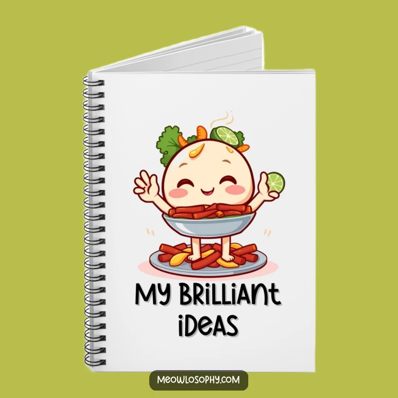 Funny Fajita Platter Notebook - Hilarious Journal for Foodie Notes Gift